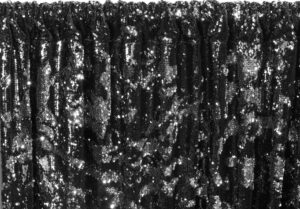 Backdrop Mermaid Sequin - Black and Silver Drape
