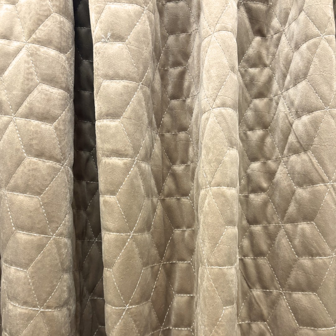 Quilted Velvet Taupe