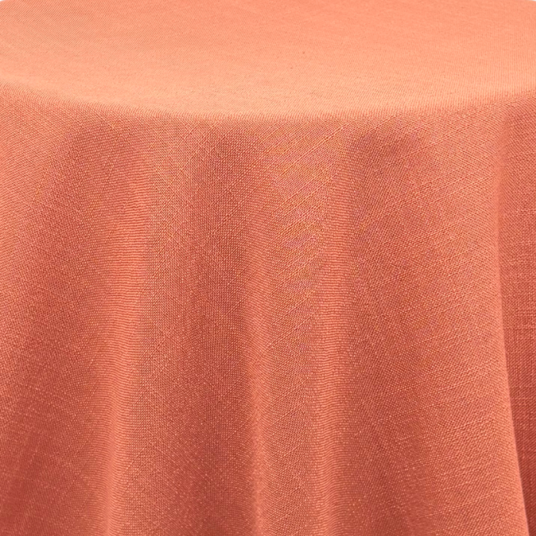 Faux Linen Terracotta