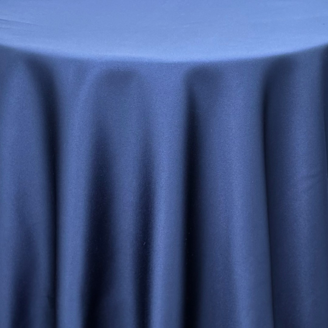 Navy Blue Mystique Satin