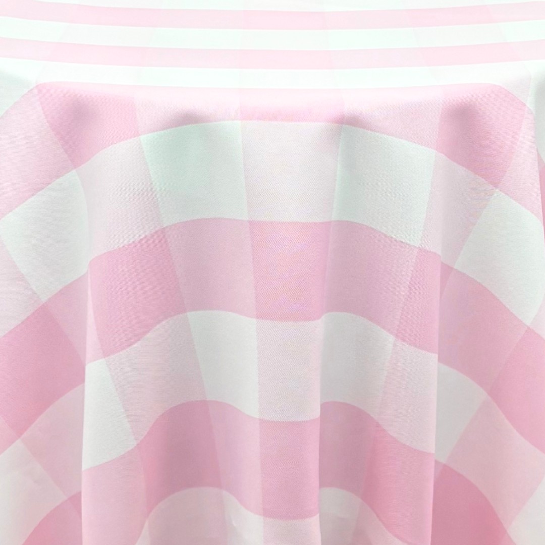 Pink & White Check Large