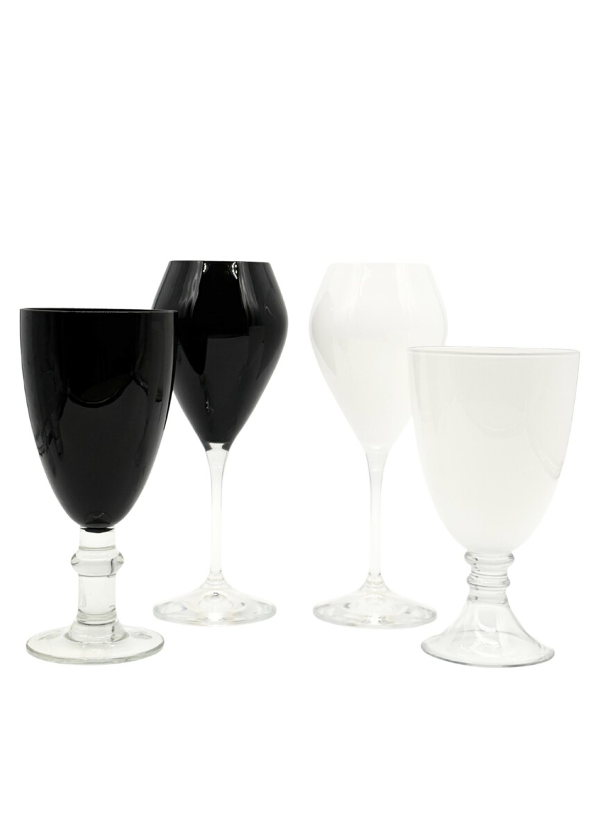 Black White Glassware